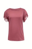 Plain Tassel Sleeves Top