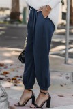 Plain Elastic Waist Pockets Jogger