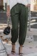 Plain Elastic Waist Pockets Jogger