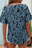 V Neck Printed Short SLeeves Top