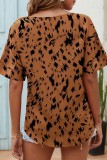 V Neck Printed Short SLeeves Top