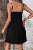 Plain Spaghetti V Neck Dress