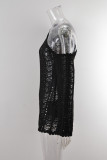 One SHoulder Eyelet Knitting Beach Dress