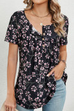 Ethnic Floral Button Blouse