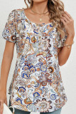 Ethnic Floral Button Blouse