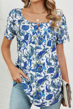 Ethnic Floral Button Blouse