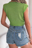 Sleeveless Jacquard Knitting Crop Top