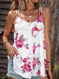 Strap Spaghetti Floral Top