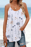Printed Round Neck Cami Tank Top