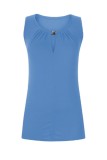 Plain Buckle V Neck Tank Top
