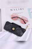 Monogrammed PU Sunglasses Case MOQ 5pcs
