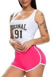 Plain Contrast Tape Shorts