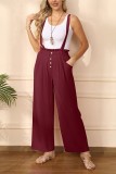 Straight High Waist Overall Bottom