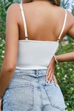 White Lace Flower Corset Top