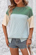 Colorblock Splicing Ribbed Knitting Top