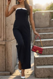 Black Off Shoulder One Piece Jumpsuit