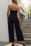 Black Off Shoulder One Piece Jumpsuit