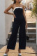 Black Off Shoulder One Piece Jumpsuit