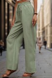 Green High Waist Wide Leg Pans