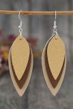 PU Leather Leaves Shape Earrings