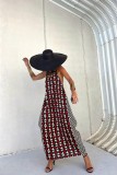 Sleeveless Printing Long Maxi Dress