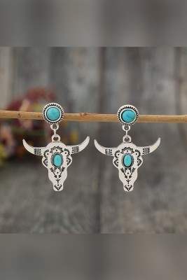 Western Bull Skull Earrings MOQ 5pcs