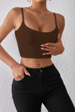Plain Slip Crop Tank Top