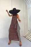Sleeveless Printing Long Maxi Dress