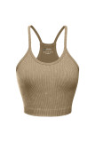 Plain Rib Racer Tank Top
