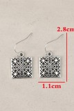 Alloy Square Earrings MOQ 5pcs