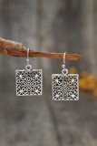 Alloy Square Earrings MOQ 5pcs
