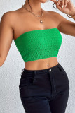 Green Texture Bandeau Top