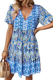 Bohemia V Neck Ruffle Dress