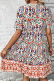 Bohemia V Neck Ruffle Dress