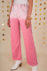 Pink Scattering Rhinestone Gradient Denim Pants