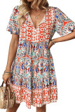 Bohemia V Neck Ruffle Dress