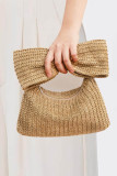 Bowknot Straw Woven Handbag