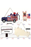 Independence Day US Flag Wooden Doorplate Accessory