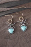 Turquoise Metal Earrings MOQ 5pcs