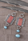 Turquoise Metal Earrings