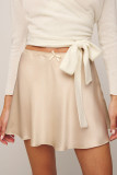Plain High Waist Skirt