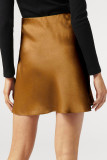 Plain Silky A Line Skirt