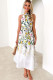 White Bohemia Halter Floral Dress