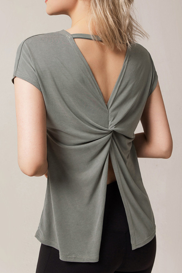 Back Twist Knot Plain Top