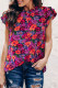 Multicolour Floral Print Tiered Ruffled Sleeve Blouse