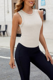 Plain Rib Sleeveless Tank Top