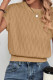 Textured Plain Crew Neck Top