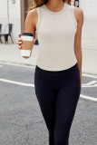 Plain Rib Sleeveless Tank Top