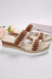 Summer Woven Wedge Sandals