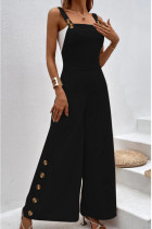 Black One Piece Wide Leg Jumpsuit